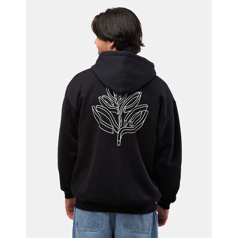 Magenta Brutalista Zip Hoodie – Black