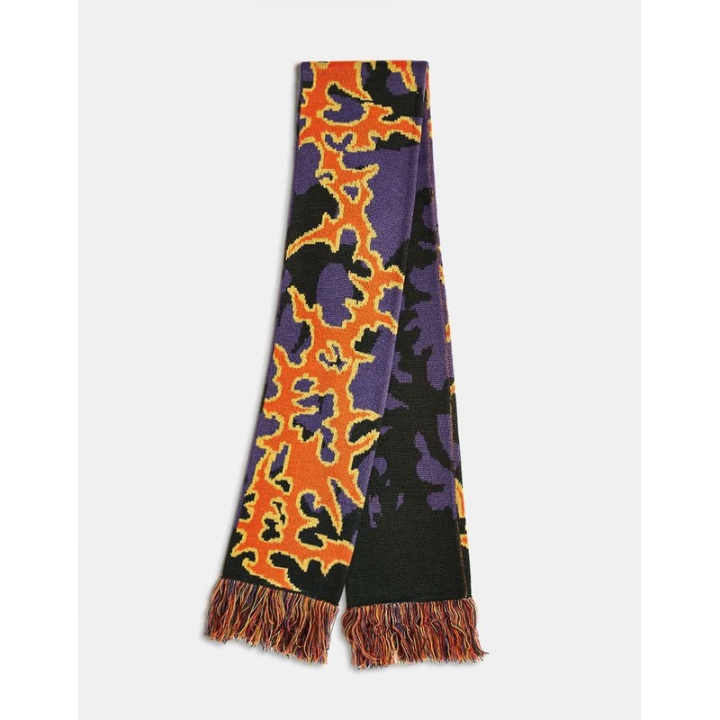 Route One Blades Scarf – Grape/Lobster Orange