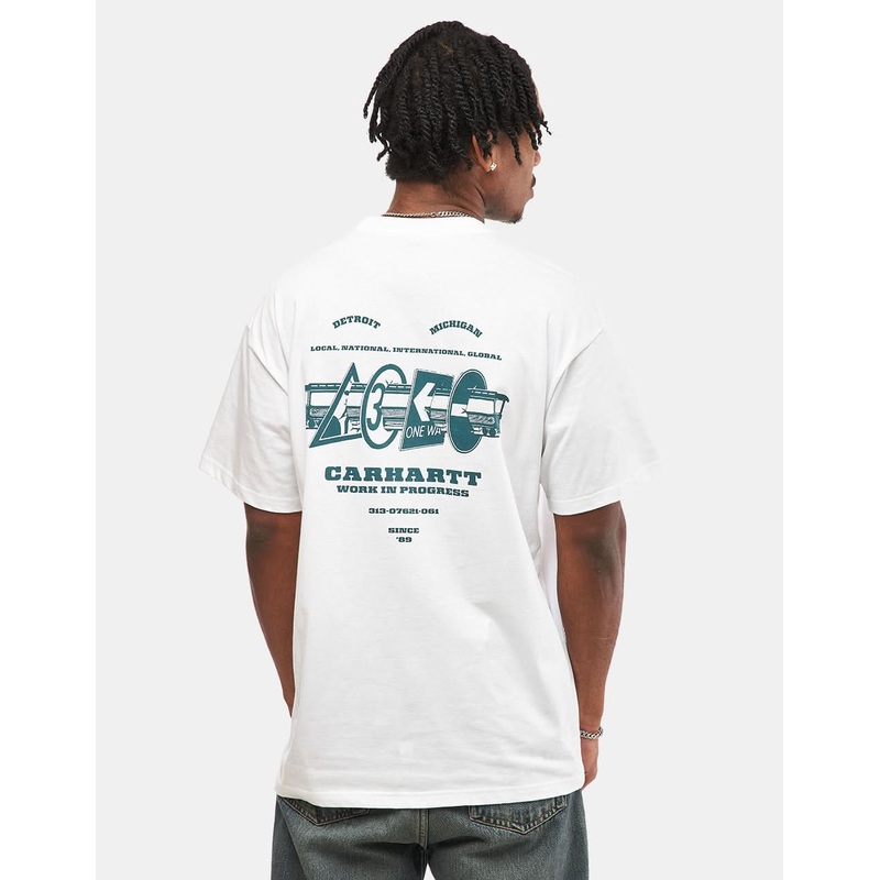 Carhartt WIP Runaway T-Shirt – White/Malachite