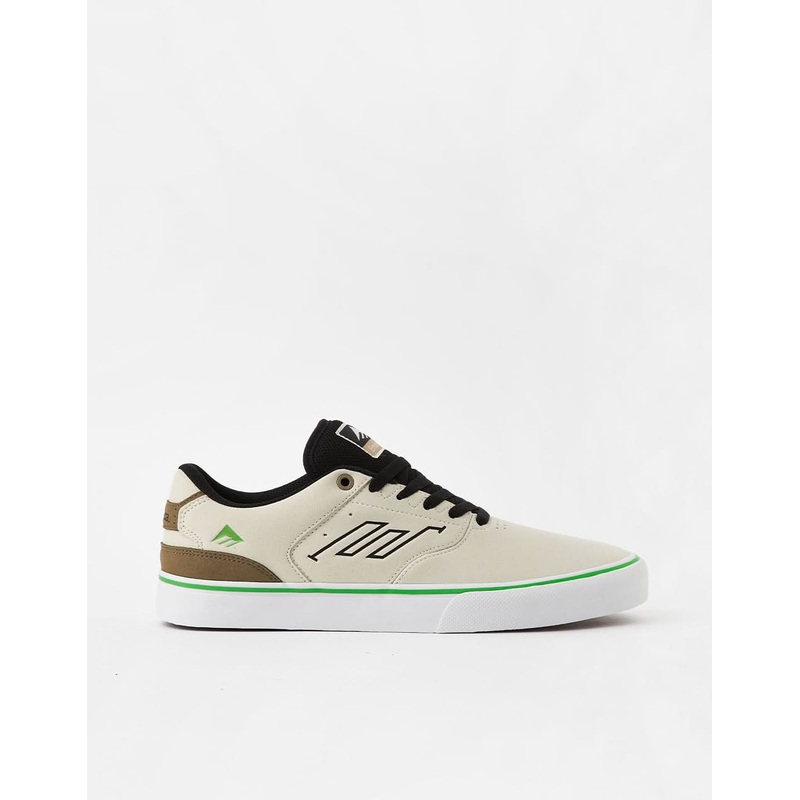 Emerica The Low Vulc Skate Shoes – Tan/Green
