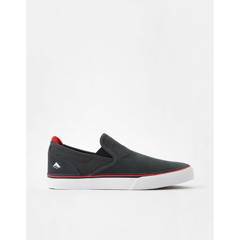 Emerica Wino G6 Slip-On Skate Shoes – Dark Grey/Black/ Red
