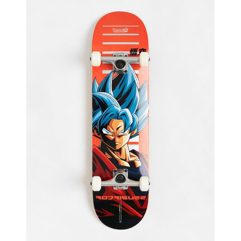 Primitive x Dragonball Z Rodriguez Goku SSG Complete Skateboard – 8″