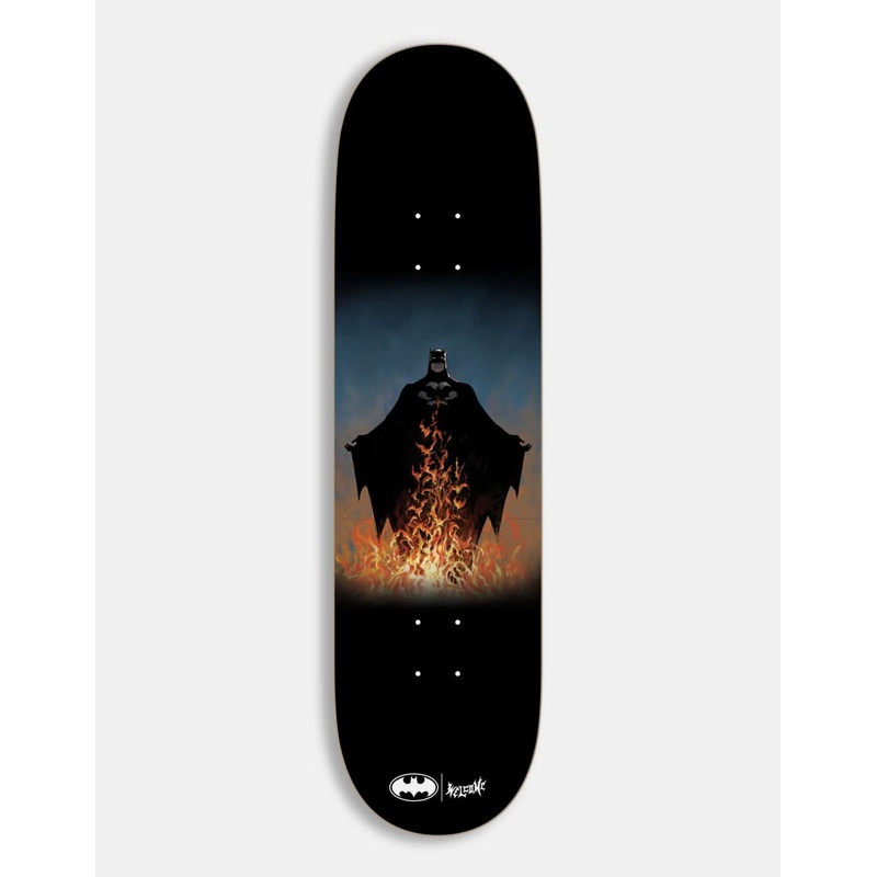 Welcome x Batman Bat Flames Skateboard Deck – 8.5″