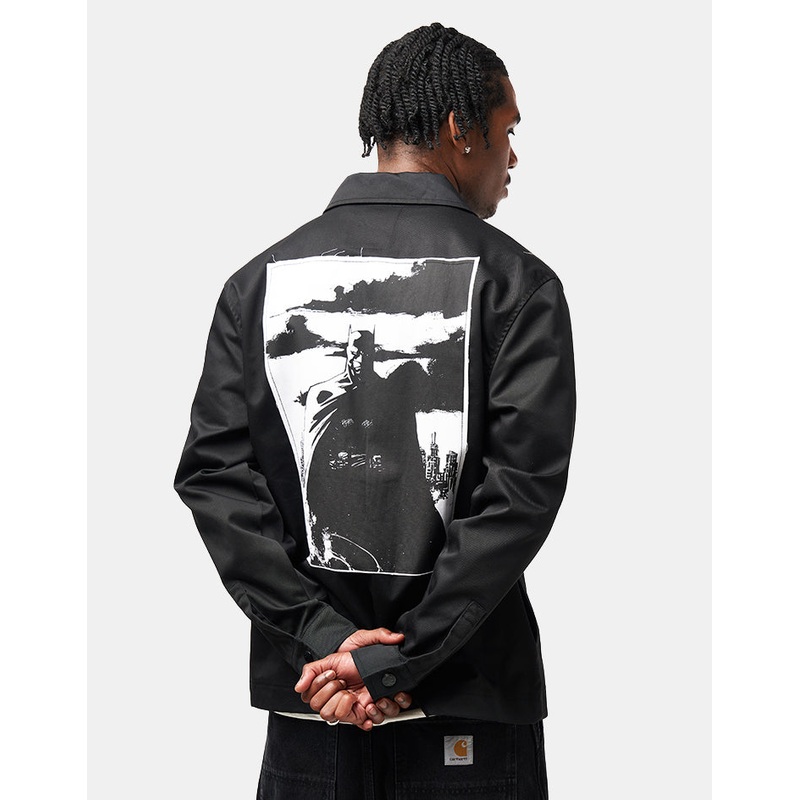 Welcome x Batman Gotham Twill L/S Work Shirt – Black