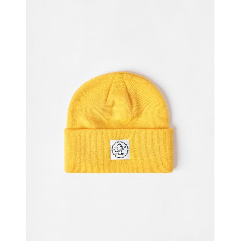 Blast Skates Round Logo Beanie – Yellow