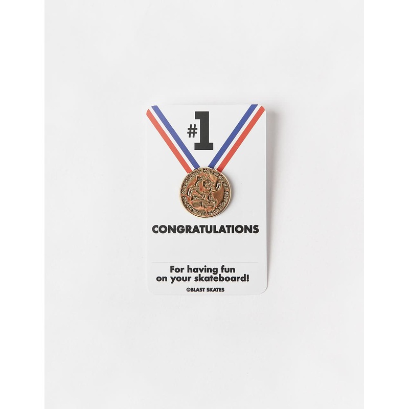 Blast Skates Round Logo Pin – Gold