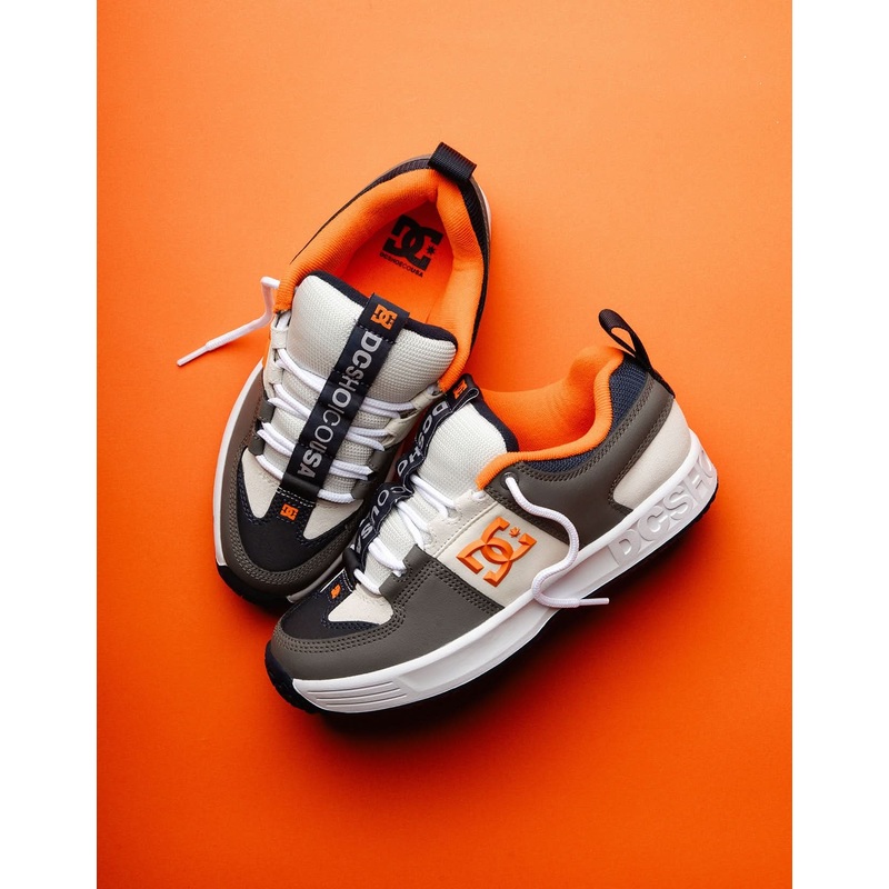 DC Lynx OG Skate Shoes – Grey/Orange