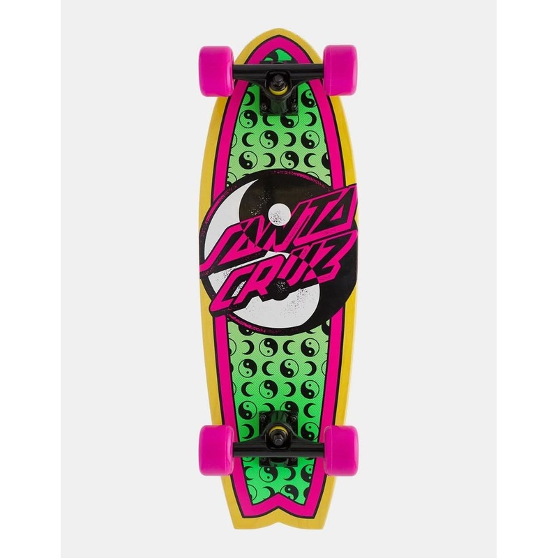 Santa Cruz Yin Yang Dot Shark Cruiser Skateboard – 8.8″ x 27.7″
