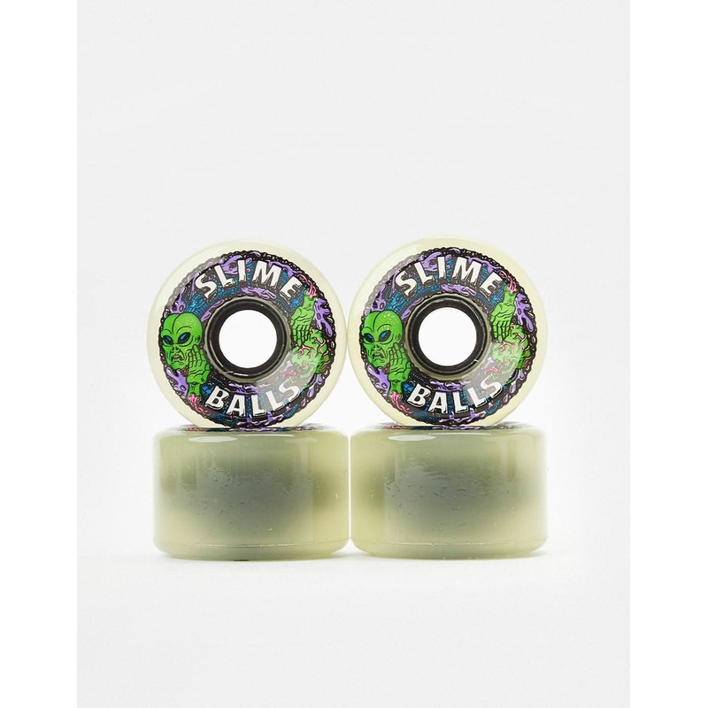 Slime Balls Alien OG Slime GITD 78a Skateboard Wheels – 60mm