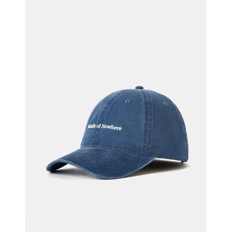 The Quiet Life Middle of Nowhere Desert Serif Dad Cap – Blue