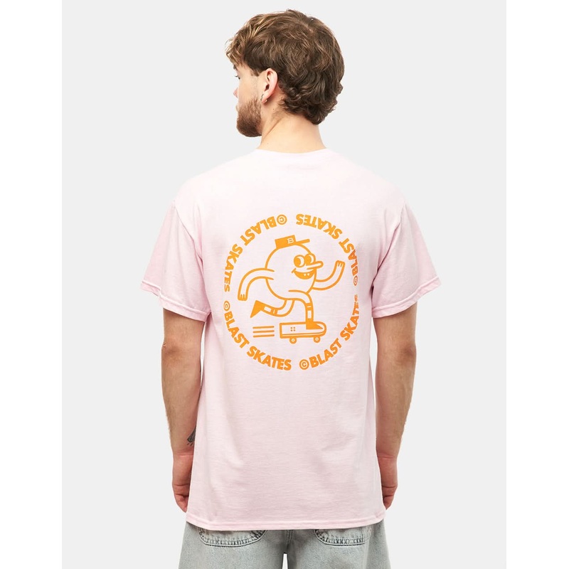 Blast Orange Round Logo T-Shirt – Soft Pink