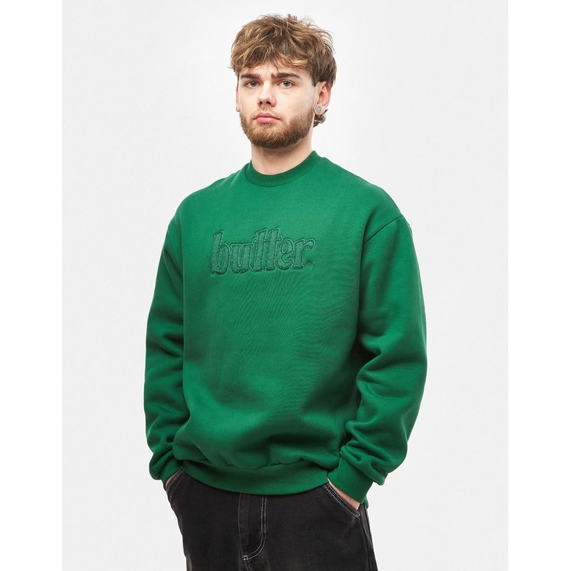 Butter Goods Cutout Applique Crewneck – Fern