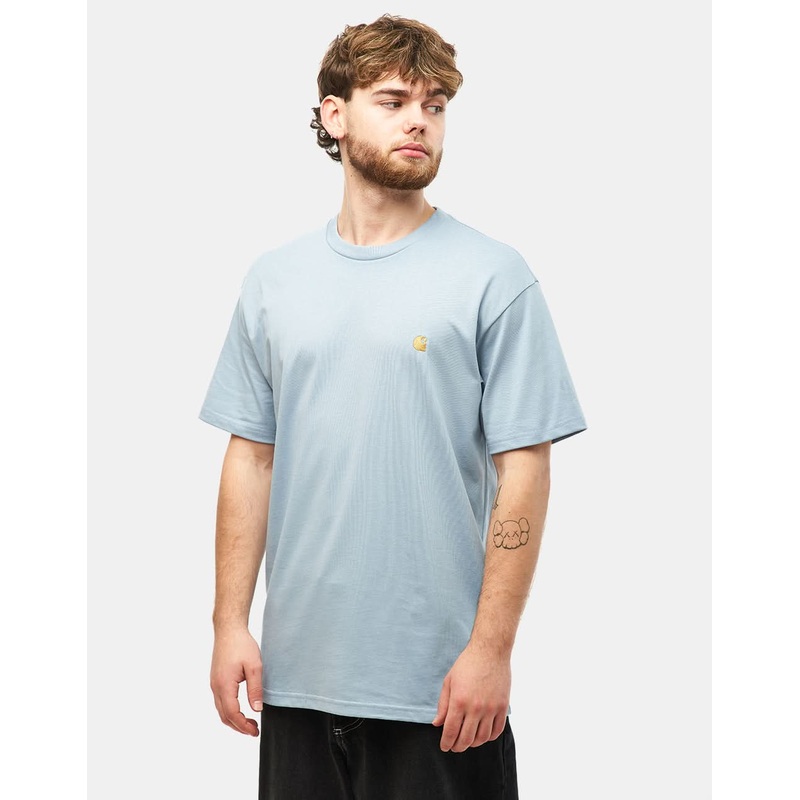 Carhartt WIP S/S Chase T-Shirt – Frosted Blue/Gold