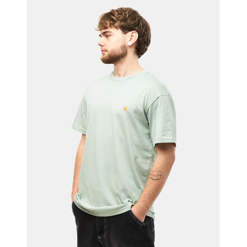 Carhartt WIP S/S Chase T-Shirt – Frosted Green/Gold