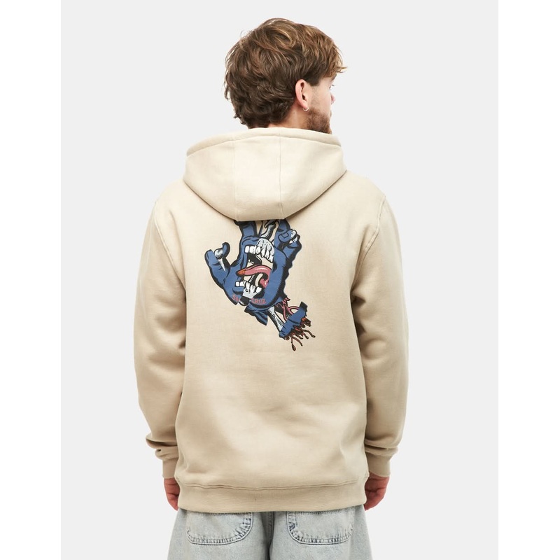 Santa Cruz Torn Hand Pullover Hoodie – Fog