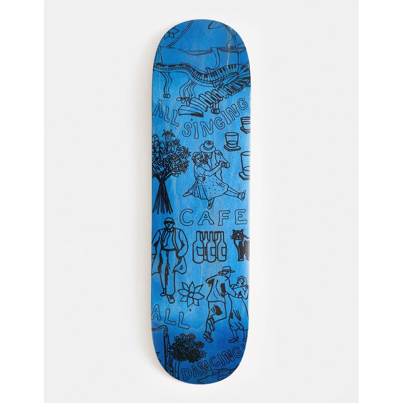 Skateboard Cafe “Gaurab Sketches” C2 Skateboard Deck – Blue