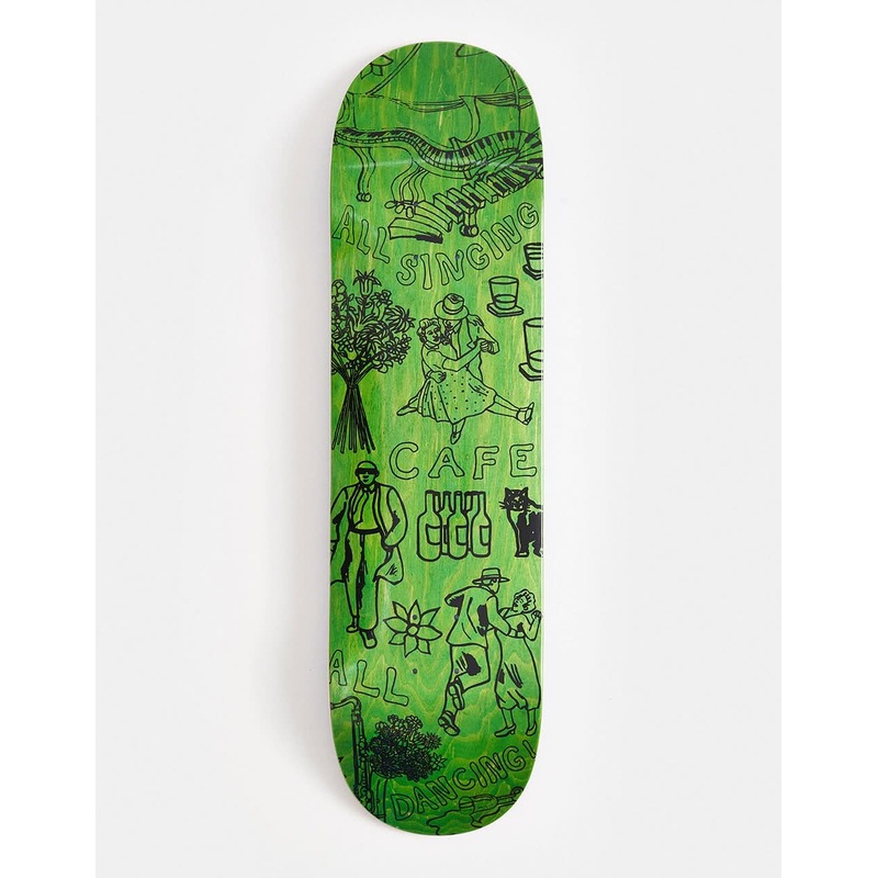 Skateboard Cafe “Gaurab Sketches” C2 Skateboard Deck – Green