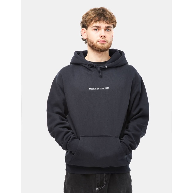 The Quiet Life Middle Of Nowhere Desert Serif Pullover Hoodie – Navy
