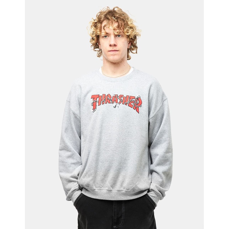 Thrasher Chains Crew Sweatshirt – Sport Grey