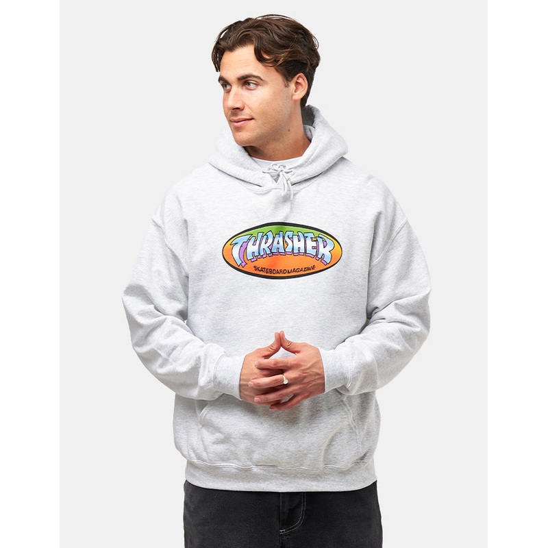 Thrasher Ninety-Five Pullover Hoodie – Ash Grey