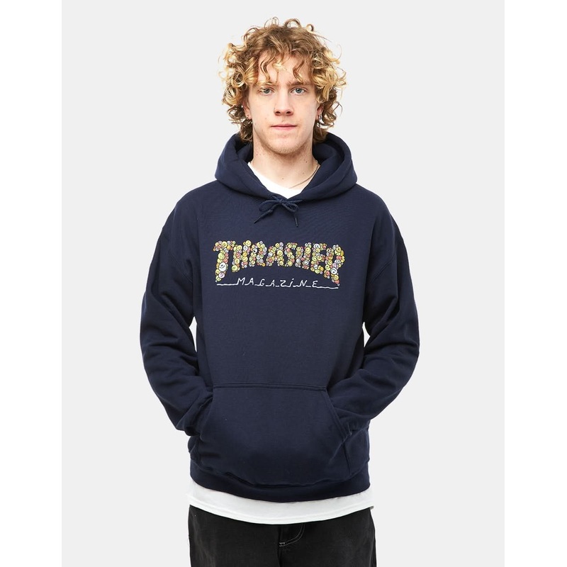 Thrasher Smile Pullover Hoodie – Navy