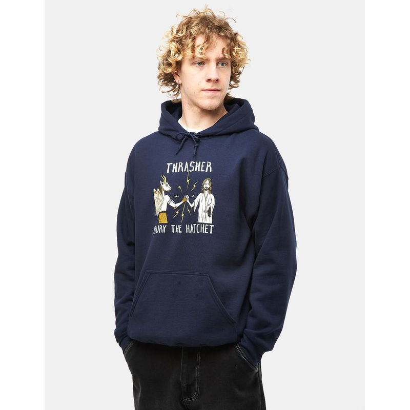 Thrasher x Toy Machine B.T.H Pullover Hoodie – Navy
