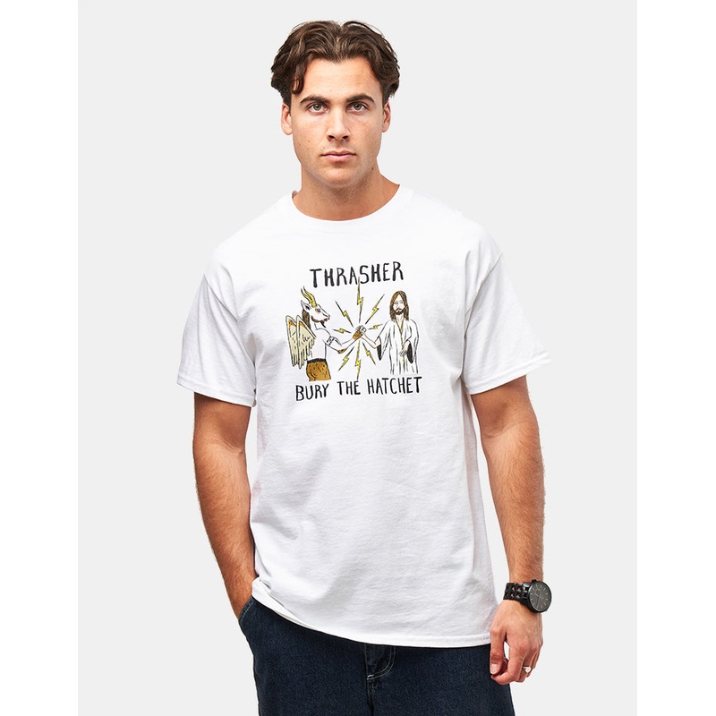 Thrasher x Toy Machine B.T.H T-Shirt – White