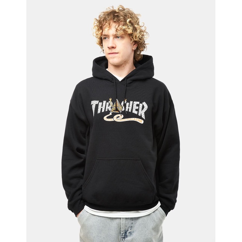 Thrasher x Toy Machine Pyramid Pullover Hoodie – Black