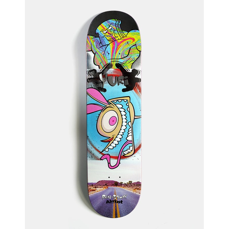 Almost x Ren & Stimpy Yuri Road Trip R7 Skateboard Deck