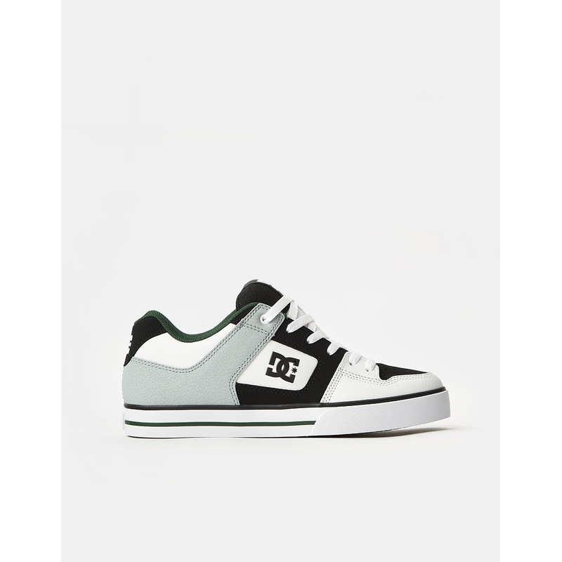 DC Pure Skate Shoes – White/Black/Green