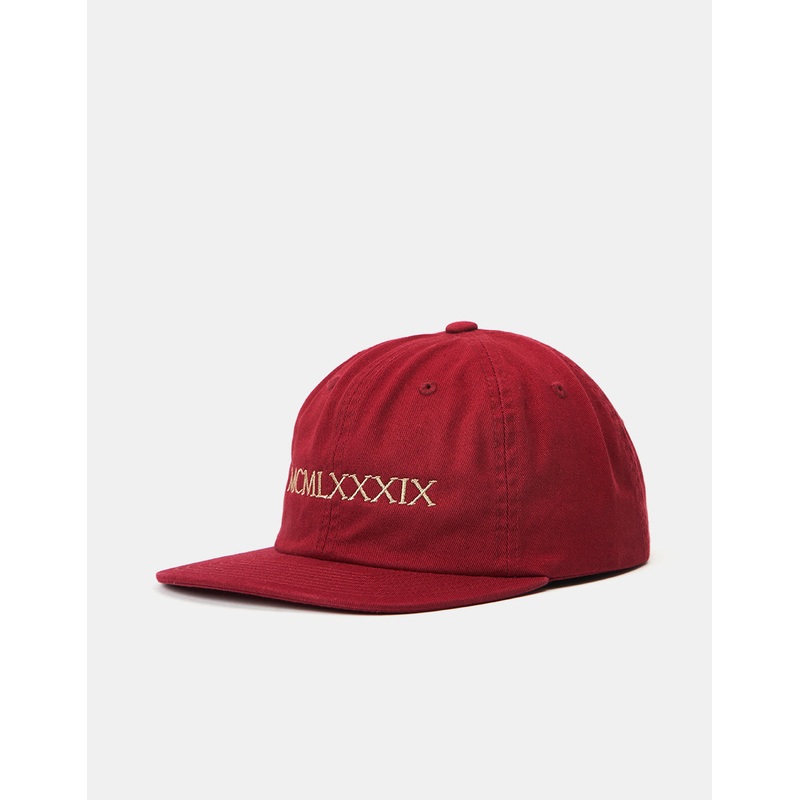 Route One MCMLXXXIX 6 Panel Unstructured Cap – Burgundy