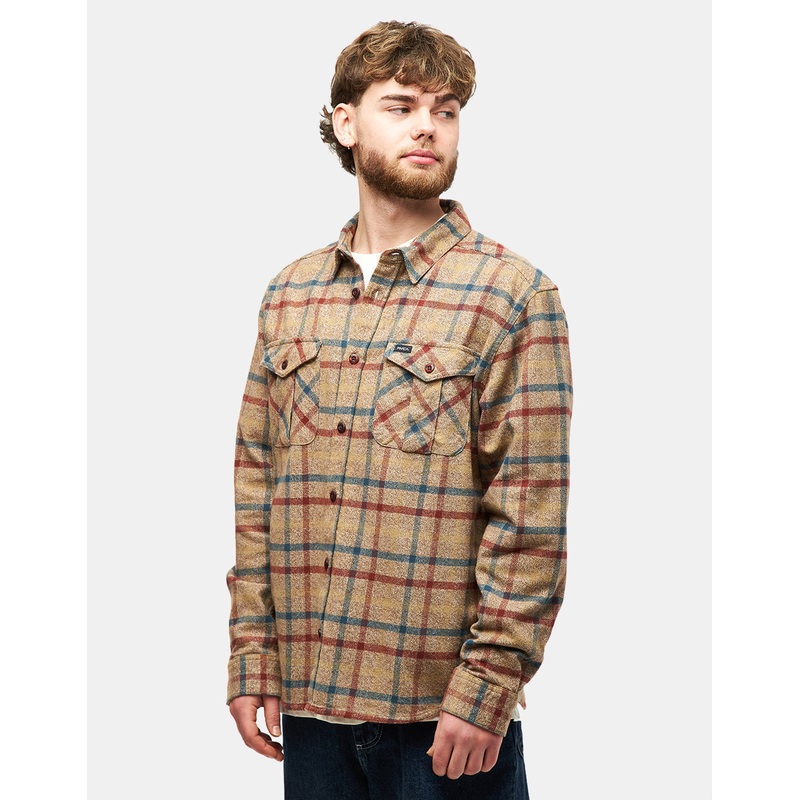 RVCA Hughes Flannel L/S Shirt – Bombay Brown