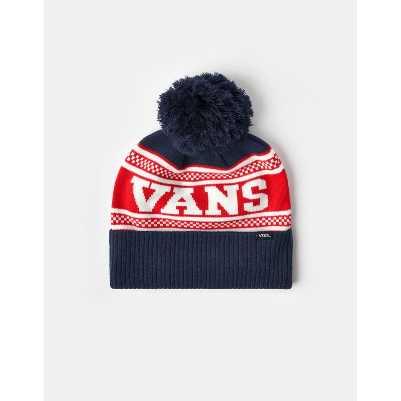 Vans Check Pom Beanie – Dress Blues