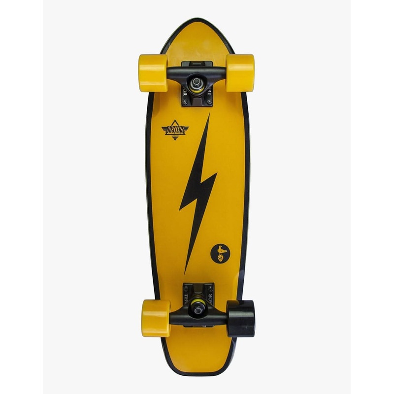 Dusters Bird Bolt Yellow Cruiser Skateboard – 7″ x 25″