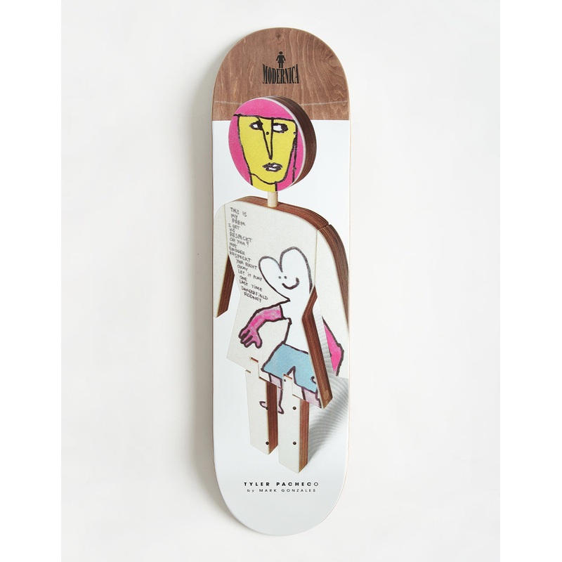 Girl x Mark Gonzales x Modernica Pacheco Wooden OG G016 Skateboard Deck – 8.375″