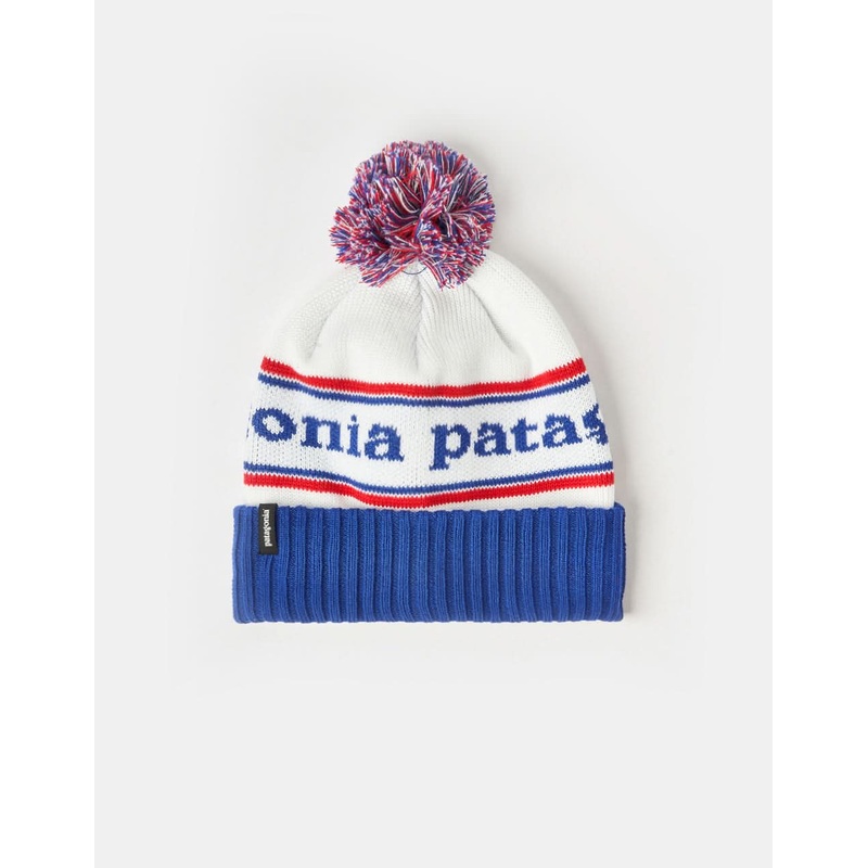 Patagonia Powder Town Beanie – Park Stripe: Viking Blue