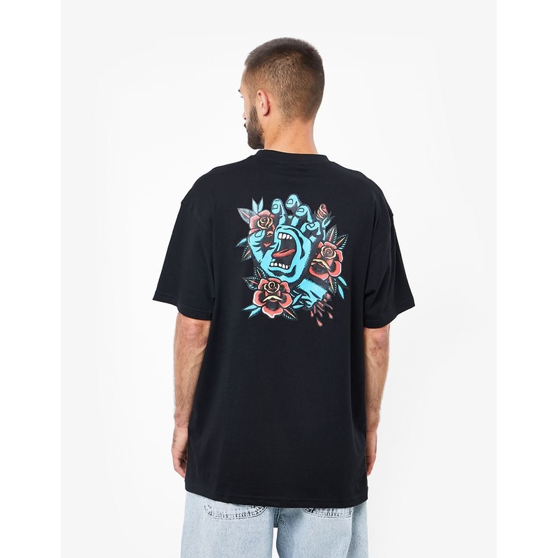Santa Cruz Screaming Flash Centre T-Shirt – Black