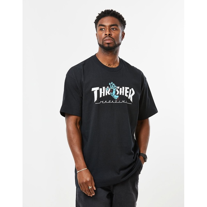 Santa Cruz x Thrasher Screaming Logo T-Shirt – Black