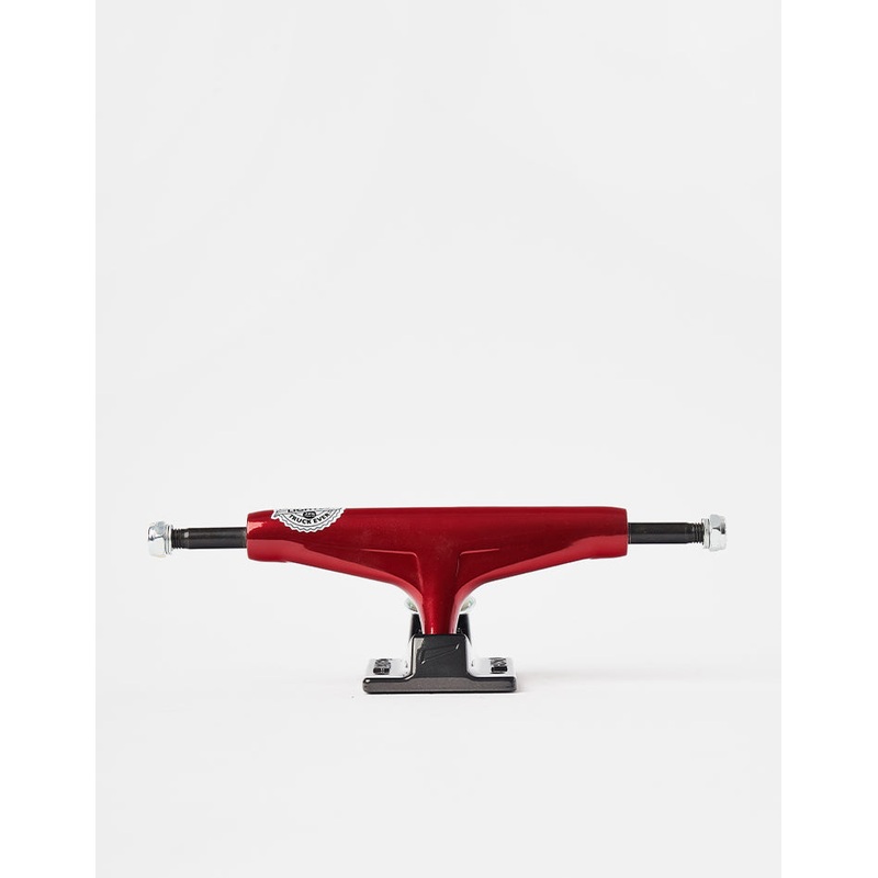 Tensor Glossy Mag Light 5.25 Skateboard Trucks – Red/Gunmetal (Pair)