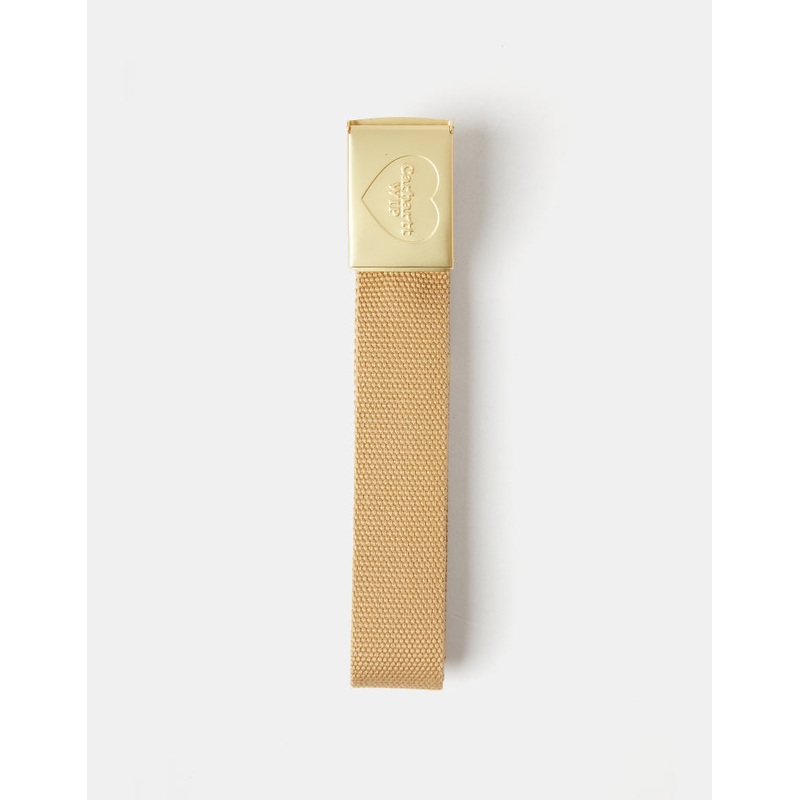 Carhartt WIP Heart Clip Web Belt – Dusty H Brown/Gold