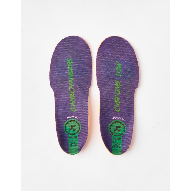 Footprint Gamechangers Elite Sports Gel Low 3-5mm Custom Orthotic Insoles – Purple/Green