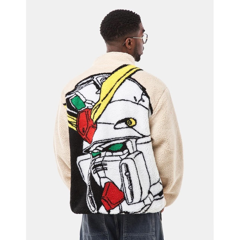 HUF x Gundam Wing Zero-One Sherpa Jacket – Natural