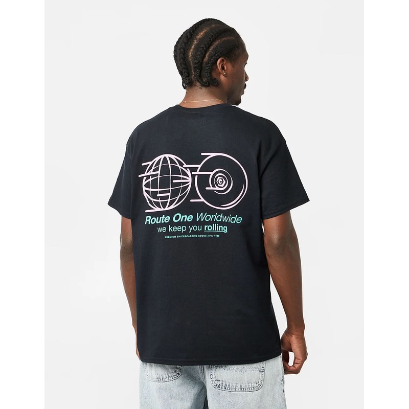 Route One Keep You Rolling T-Shirt – Black