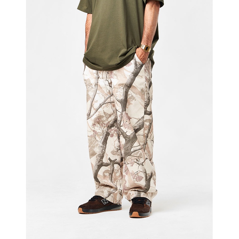 Route One Super Baggy Canvas Pants – Tree Camo (Brown)