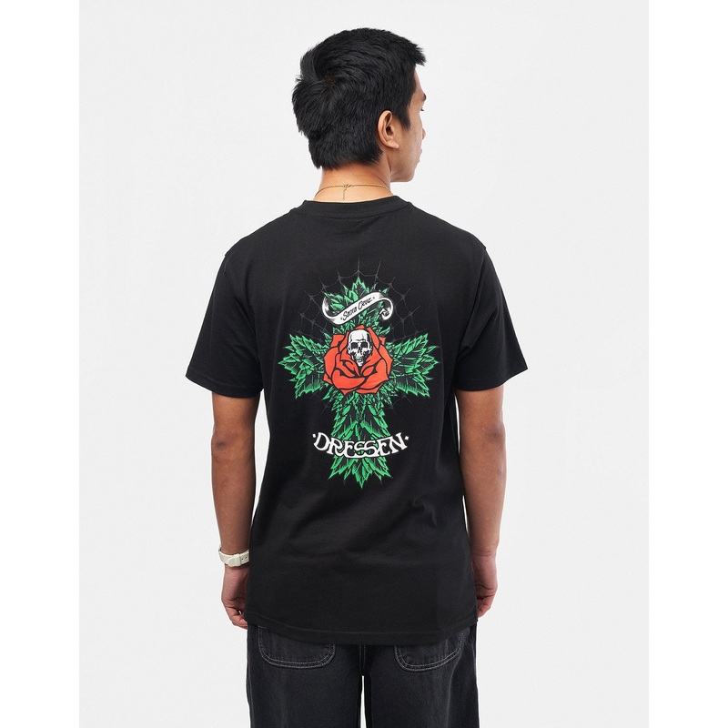 Santa Cruz Dressen Rose Cross 2 T-Shirt – Black