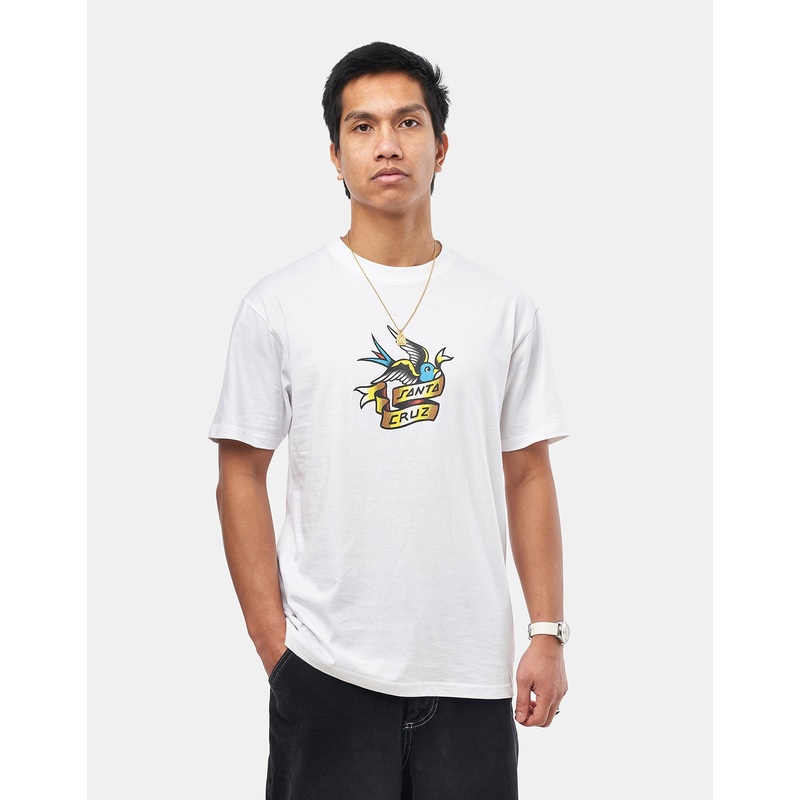 Santa Cruz Sommer Sparrow Front T-Shirt – White