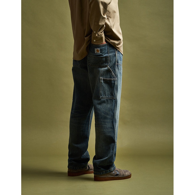 Carhartt WIP Double Knee Pant – Blue (Worn Used Wash)