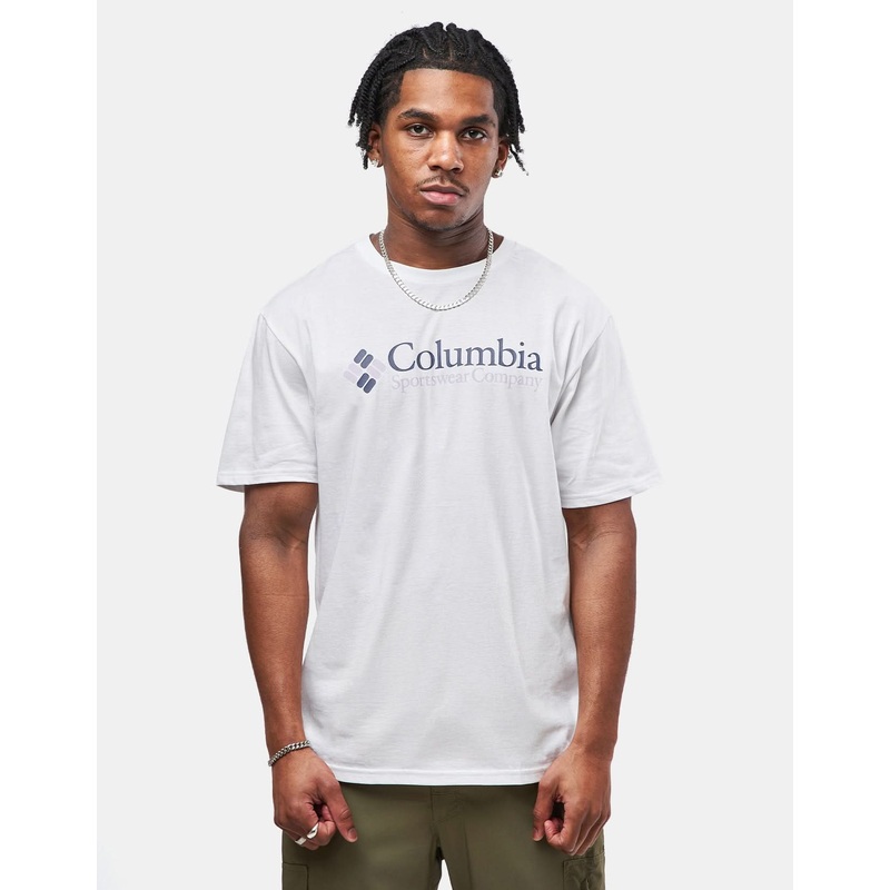 Columbia CSC Basic Logo T-Shirt – White/CSC Retro Logo
