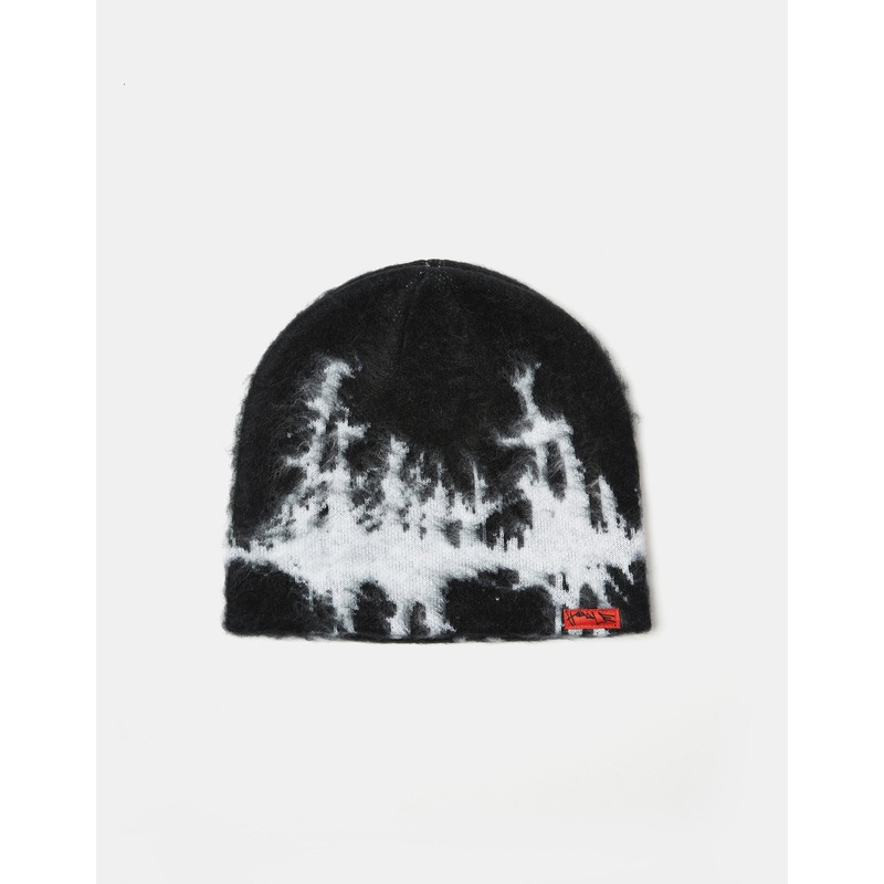 Hoddle Mohair Fracture Beanie – Black/White