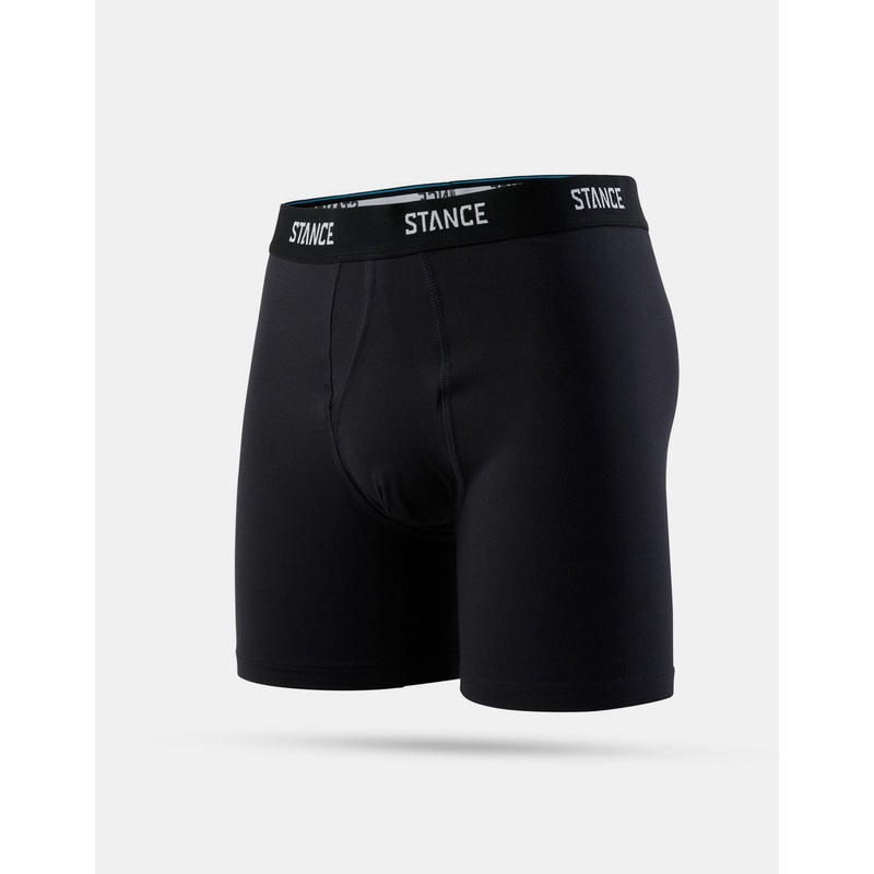 Stance Solid Poly Blend Boxer Shorts – Black